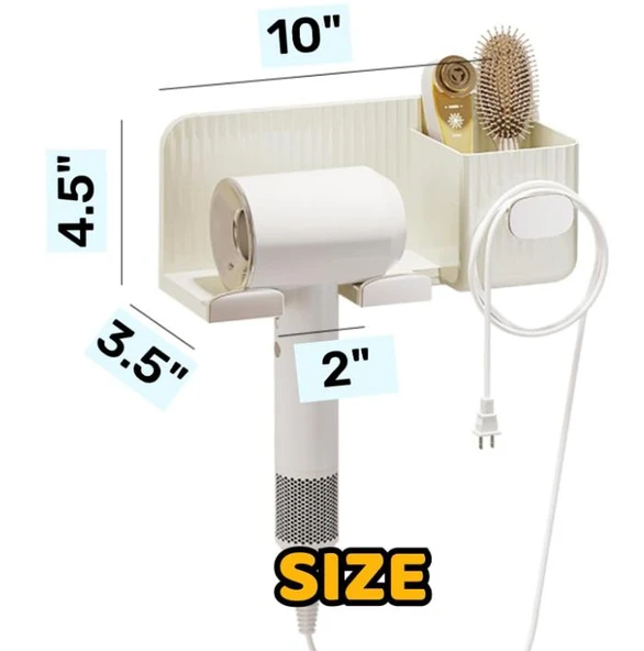 Minimalizm Duvara Monte Saç Kurutma Makinesi Tutucu - Resim 3