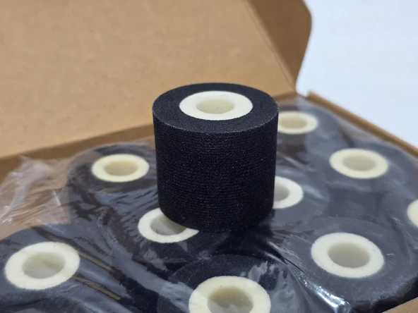 Sıcak Damga Kodlama Makinesi Mürekkep Rulosu Siyah 36x32mm (12 Adet) - Resim 4