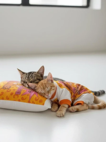 Tiger Leopar Desenli Penye Kedi Tulum | Tüy Dökülmesini Azaltmaya Yardımcı | Yumuşak & Rahat Kedi Kıyafeti - Resim 10