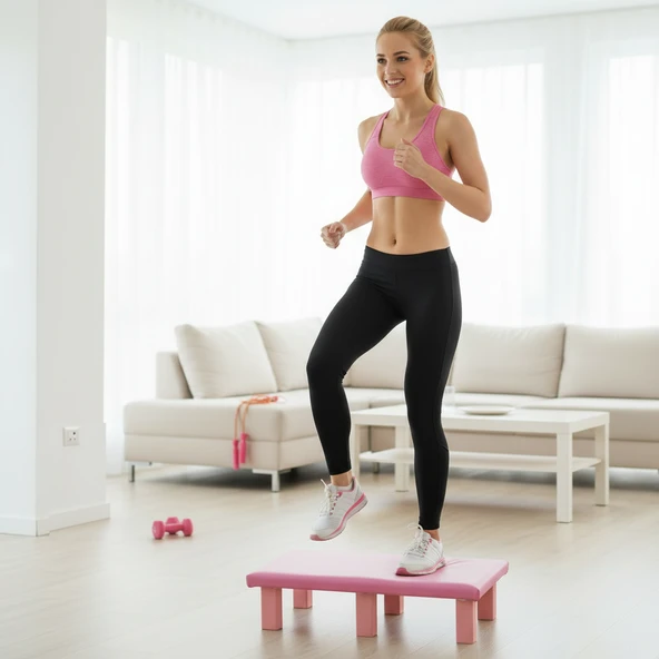 SPOR EVİNİZDE STEP TAHTASI PİLATES TAHTASI (12 CM YÜKSEKLİK) - Resim 4