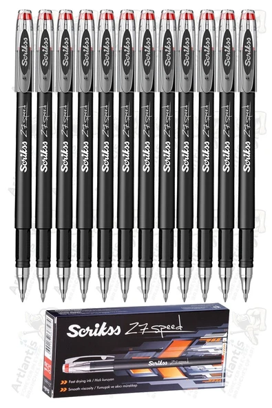 Kırmızı Pilot Kalem Speed 27 12 Adet Scrikss Pilot Kalem 0.7 mm Roller Uçlu Pilot Kalem İnce Uçlu Likit Mürekkepli Pilot ürün görseli 1