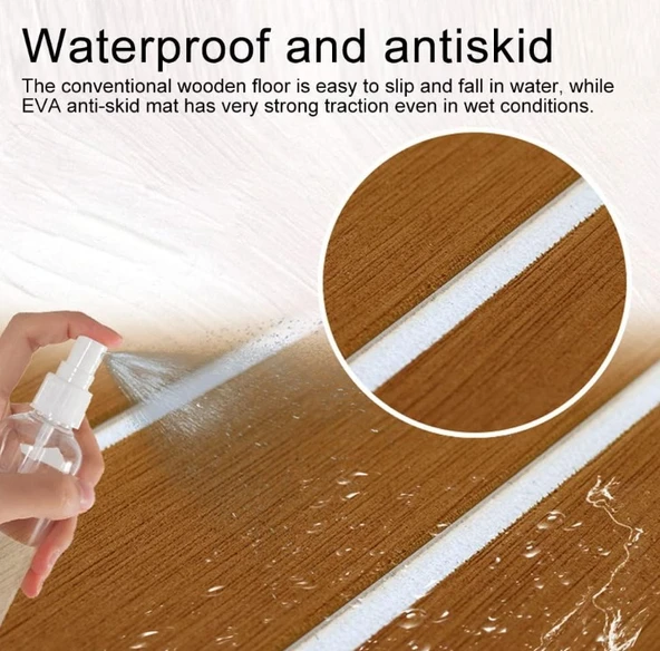 Eva Köpük Sahte Tik Güverte Zemin Kaplama 45x240 cm - Resim 5