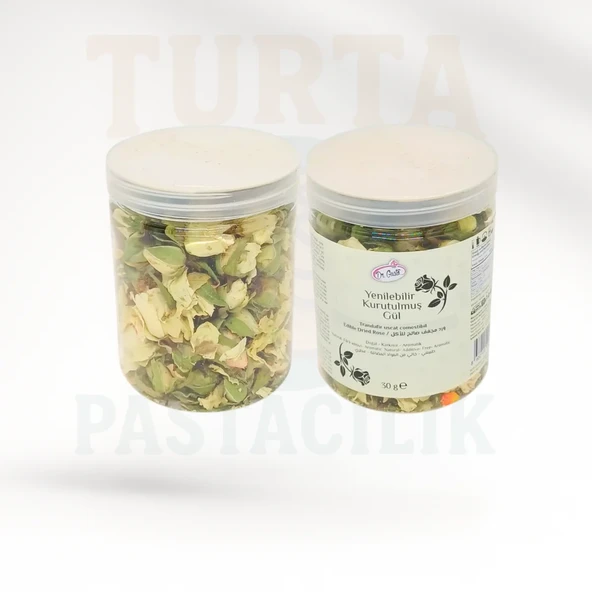 DR.GUSTO YENİLEBİLİR GÜL 30 GR BEYAZ ürün görseli 1