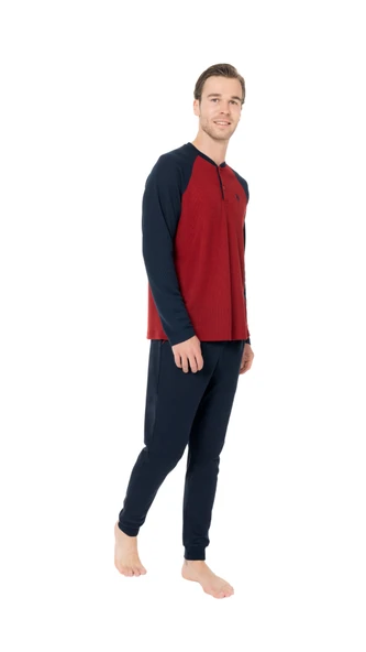 Us Polo Erkek Uzun Kol Pijama Takım 18960 - Resim 2