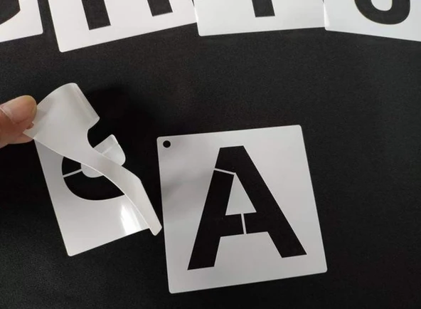 Tekrar Kullanılabilir Harf ve Sayı Boyama Şablonu 12,7cm 36 Adet - Resim 5