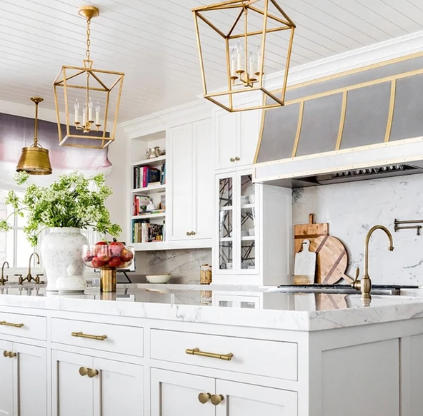 Goo-Ki 2231GT-160 Retro Antik Pirinç Dolap Kulp Seti (6 Adet 160 mm) - Resim 6