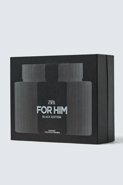 ZARA FOR HIM BLACK EDITION EDT SET 100 ML (3.4 FL.OZ) + 50 ML (1.7 FL. OZ) - Resim 4