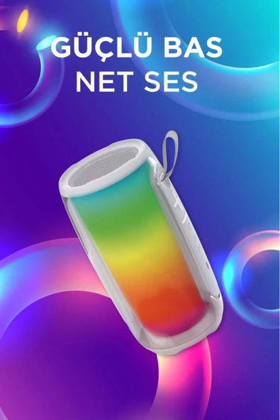 BTS-1953 RGB İşikli Radyolu Taşınabilir Bluetooth Hoparlör - Resim 2