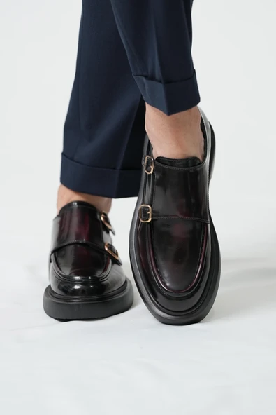 Tetri 0K575 Gody Model Hakiki Deri El Yapımı Erkek Bordo Açma Casual Ayakkabı ürün görseli 1