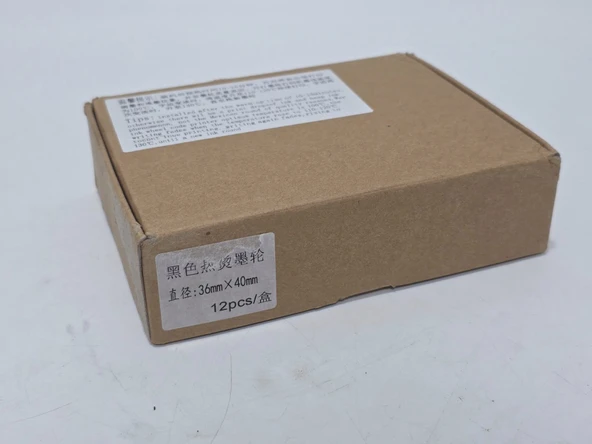 Sıcak Damga Kodlama Makinesi Mürekkep Rulosu Siyah 36x40mm (12 Adet) - Resim 2