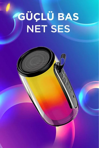 BTS-1953 RGB İşikli Radyolu Taşınabilir Bluetooth Hoparlör - Resim 5