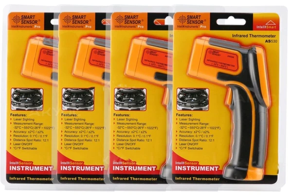 Smart Sensor AS530 Lazerli Sıcaklık Ölçer 550 C - Resim 5