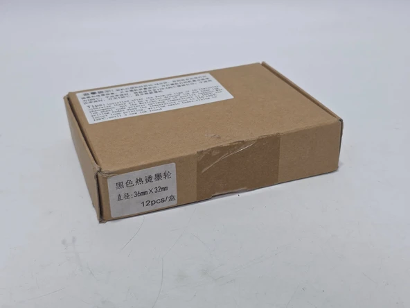 Sıcak Damga Kodlama Makinesi Mürekkep Rulosu Siyah 36x32mm (12 Adet) - Resim 2