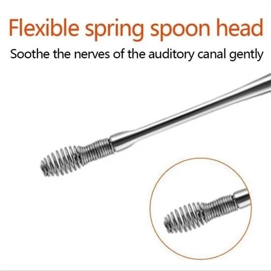 OLLEVRA 6 Parça Paslanmaz Çelik Kulak Balmumu Toplayıcı Çıkarıcı Temizleyici Bakımı Çubuk Seti - Resim 8