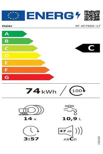 HAİER BULAŞIK XF 4C7S0X-17 10PRG - Resim 4