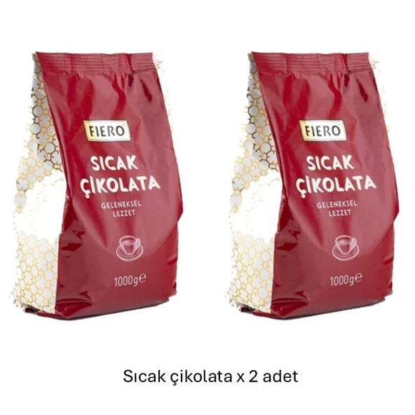 Fiero, Sıcak Çikolata - 1000 gr x 2 Adet ürün görseli