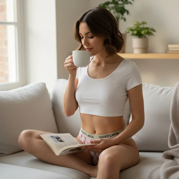 -İce Cream Desenli Kadın String Külot - Resim 7