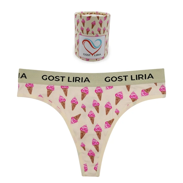 -İce Cream Desenli Kadın String Külot ürün görseli 1