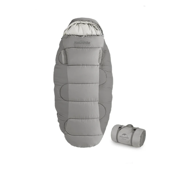 NATUREHİKE PS200 UYKU TULUMU -4 DERECE GRİ - Resim 3