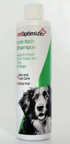 VetOptimize Anti-Itch Shampoo For Dogs (Köpekler İçin Kaşıntı Önleyici Sıvı Şampuan) 250 ML ürün görseli 1