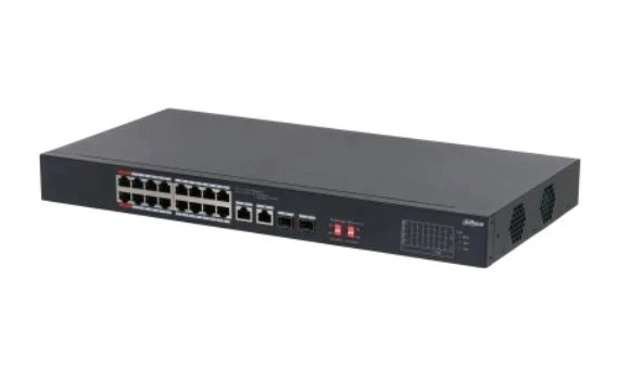 DAHUA PFS3218-16ET-135 16 PORT 16XFE-2XGE-2XGE/SFP 135W YÖNETİLEMEZ POE SWİTCH ürün görseli 1