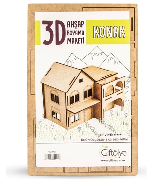 Ahşap Maket 3D Konak ürün görseli 1
