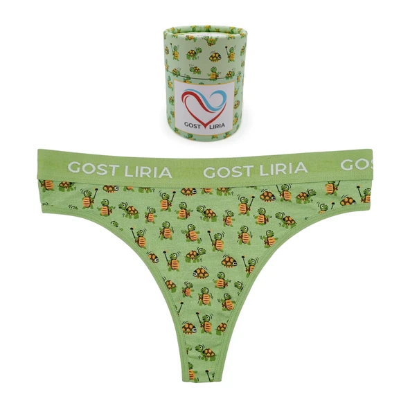 -Tortoise Desenli Kadın String Külot ürün görseli 1