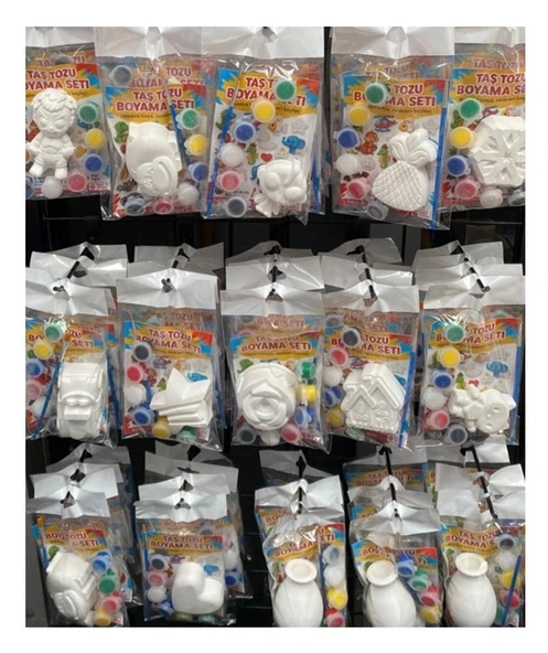 Taş Tozu Figür Taş Boyama Seti Karışık  - 3 adet ürün görseli 1