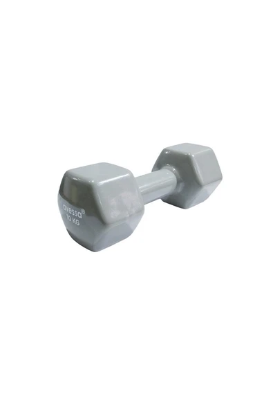 Avessa 10 Kg Vinly Kaplama PVC Açık Gri Dambıl - 1