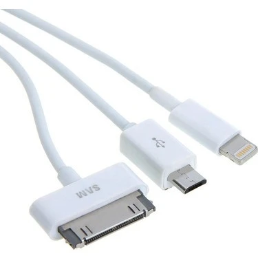 TNX EslifeTech26 Üniversal 3 IN 1(Micro Usb-Lightning-30 Pin) Girişli Car Charger Araç İçi Çakmaklık Şarj Cihazı - Resim 4