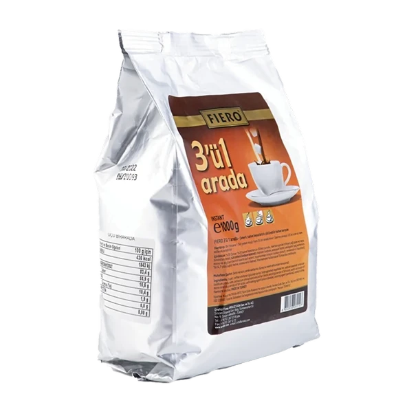 Fiero, 3’ü 1 Arada, Coffee - 1000 gr x 4 Adet - Resim 2