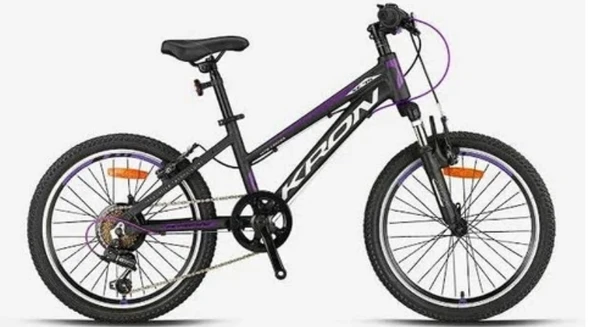 KRON XC 75 - 20 MTB LADY - 11' - 7 VİTES - V FREN - Mat Siyah-Gri/mor ürün görseli 1