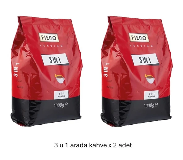 Fiero, 3’ü 1 Arada, Kahve, Vending - 1000 gr x 2 Adet ürün görseli