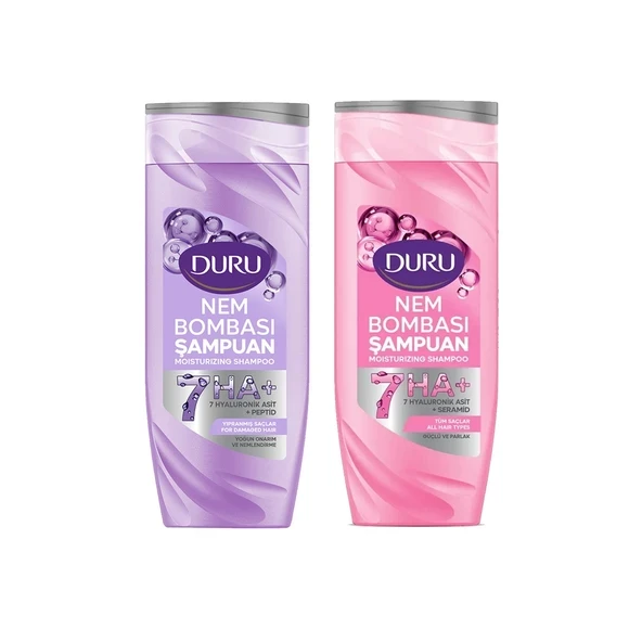 Duru Nem Bombası Şampuan Yıpranmış Saçlar ve Tüm Saçlar İçin 400 ml 2 li Set ürün görseli 1