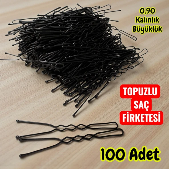 Technow Siyah 6 cm Büyük Topuzlu Kalın Saç Firketesi 0.90 Siyah 100 Adet ürün görseli 1