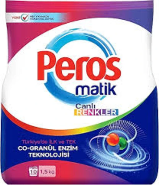 Peros Matik Toz Deterjan Canlı Renkler 1,5 Kg - 10 Yıkama ürün görseli 1