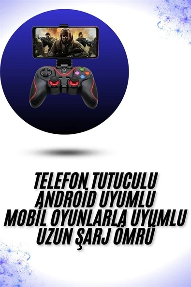 Yeni Nesil X3 Gamepad Android Uyumlu Telefon Tutucu Özellikli Joystick ürün görseli 1