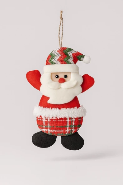 1 Adet Peluş Karakterlerle Eğlenceli YeniYıl Dekoru Noel Figürleri Yılbaşı Ağaç Süsleri 17 Cm x 11cm - Resim 6