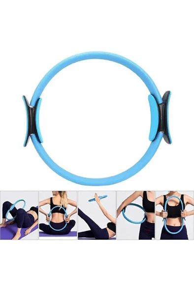 Pilates Çemberi Kaymaz Tutma Pedli Yoga Plates Egzersiz Halkası Ring İç Bacak Kalça Hareket Bandı ürün görseli 1