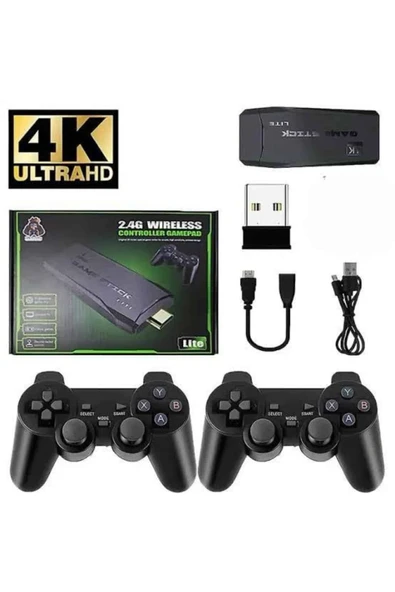 Game Stick 20000 Oyun Kablosuz Çift Kol Retro Oyunlar Game Stick Atari 2.4g 4K - Resim 5