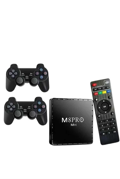 M8 PRO Mini 2.4G 10K ultra HD 64 GB TV BOX Android TV GAME BOX  2 Adet Oyun Konsolu - Resim 4