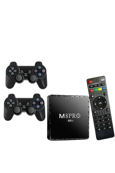M8 PRO Mini 2.4G 10K ultra HD 64 GB TV BOX Android TV GAME BOX  2 Adet Oyun Konsolu - Resim 4