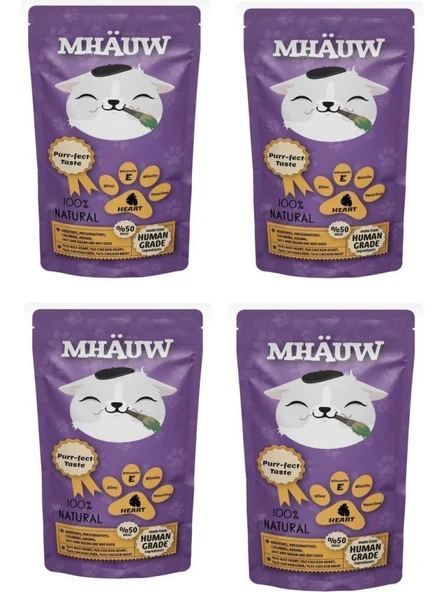 4 Adet Mhauw Yürekli Kedi Ödülü 80gr Skt:08/2027 ürün görseli 1