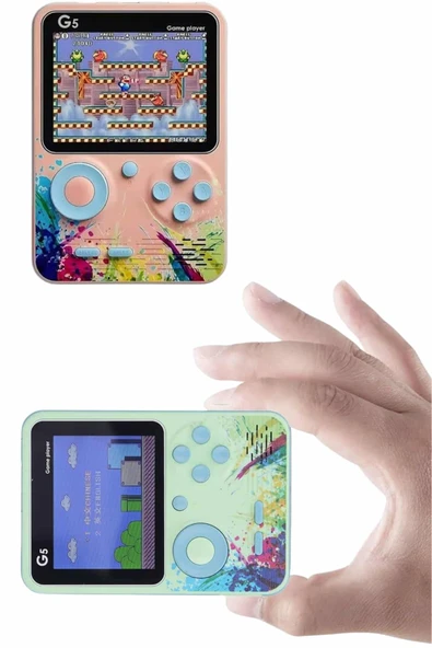 Game Box Oyun Konsolu 500 Retro Oyunlu Mini Taşınabilir 3 İnç - Resim 5