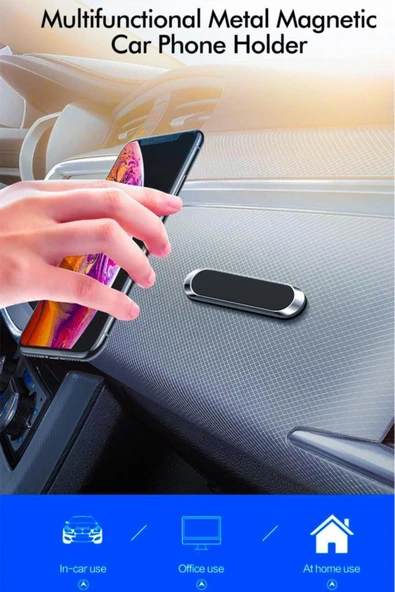 JX-007 Gümüş Çok Amaçlı Magnetic Car Holder Araç İçi Telefon Tutucu - Resim 3