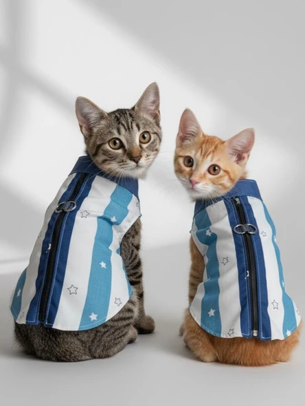 Star Sky Rain Kedi Yağmurluk Ceket ürün görseli 1