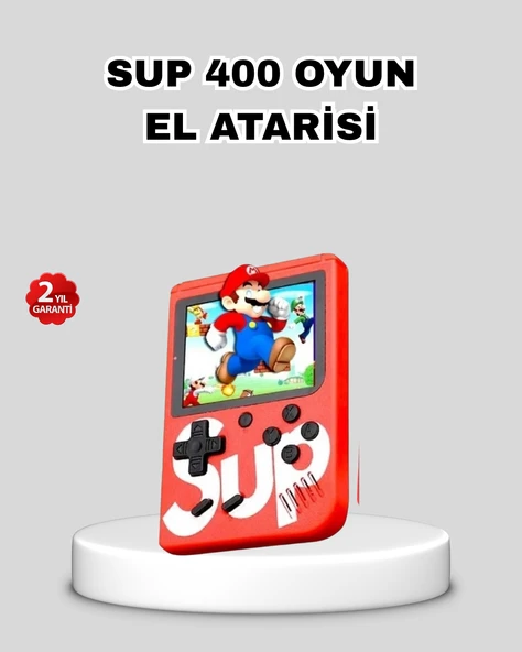SUP Retro El Konsolu – 500 Oyun 2 Oyunculu 3 İnç Ekran Taşınabilir Şarjlı Atari ürün görseli 1