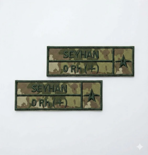 İHA sınıfı kamuflaj İsimlik 2 ADET - İHA isimlik ürün görseli 1