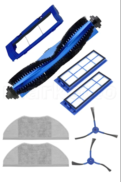 Anker Uyumlu Eufy Robovac L70 Hybrid Yedek Parça 8'li Komple Seti Ana Fırça Yan Fırça Mop Bezi Hepa Filtre ve Kapağı ürün görseli 1