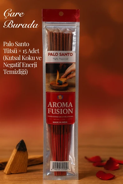 Aroma Fusion Palo Santo Tütsü - Premium Tütsü × 15 Adet (Kutsal Koku ve Negatif Enerji Temizliği) ürün görseli 1